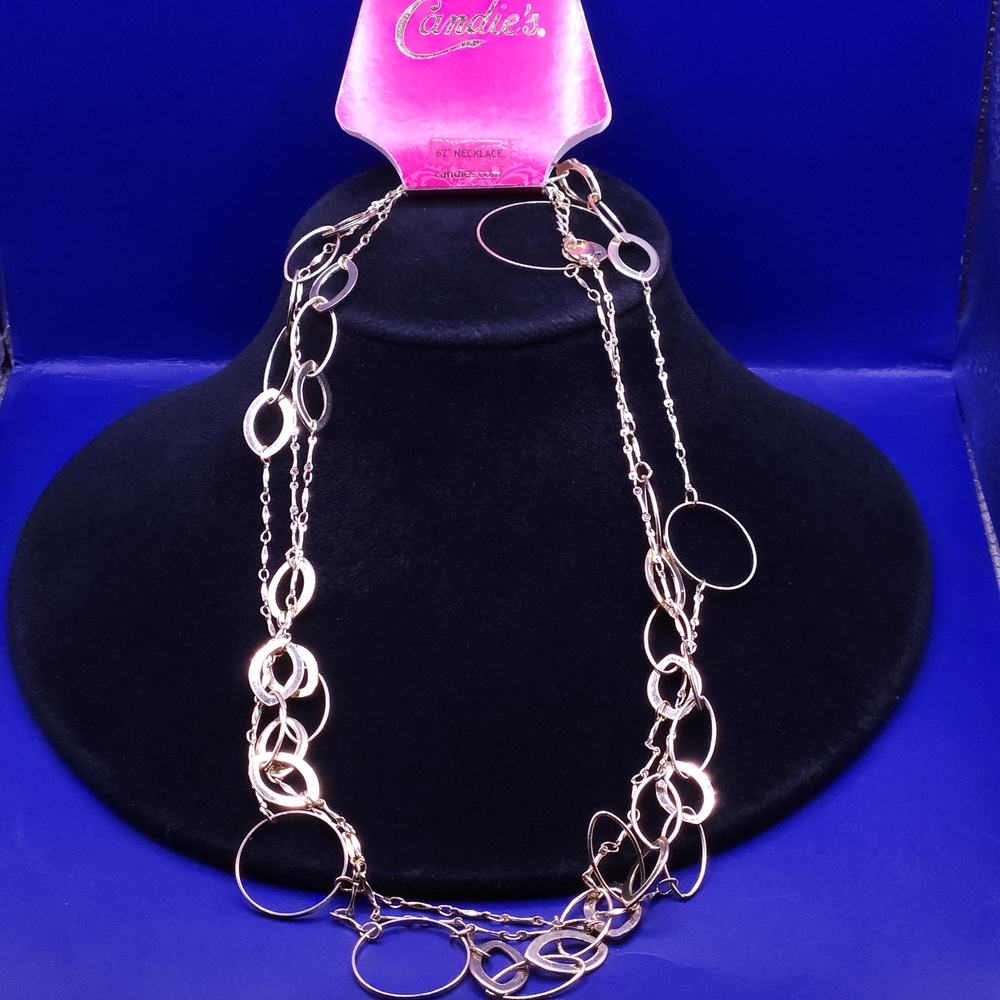 Candie's Gold-tone Multi-Circle Link Necklace